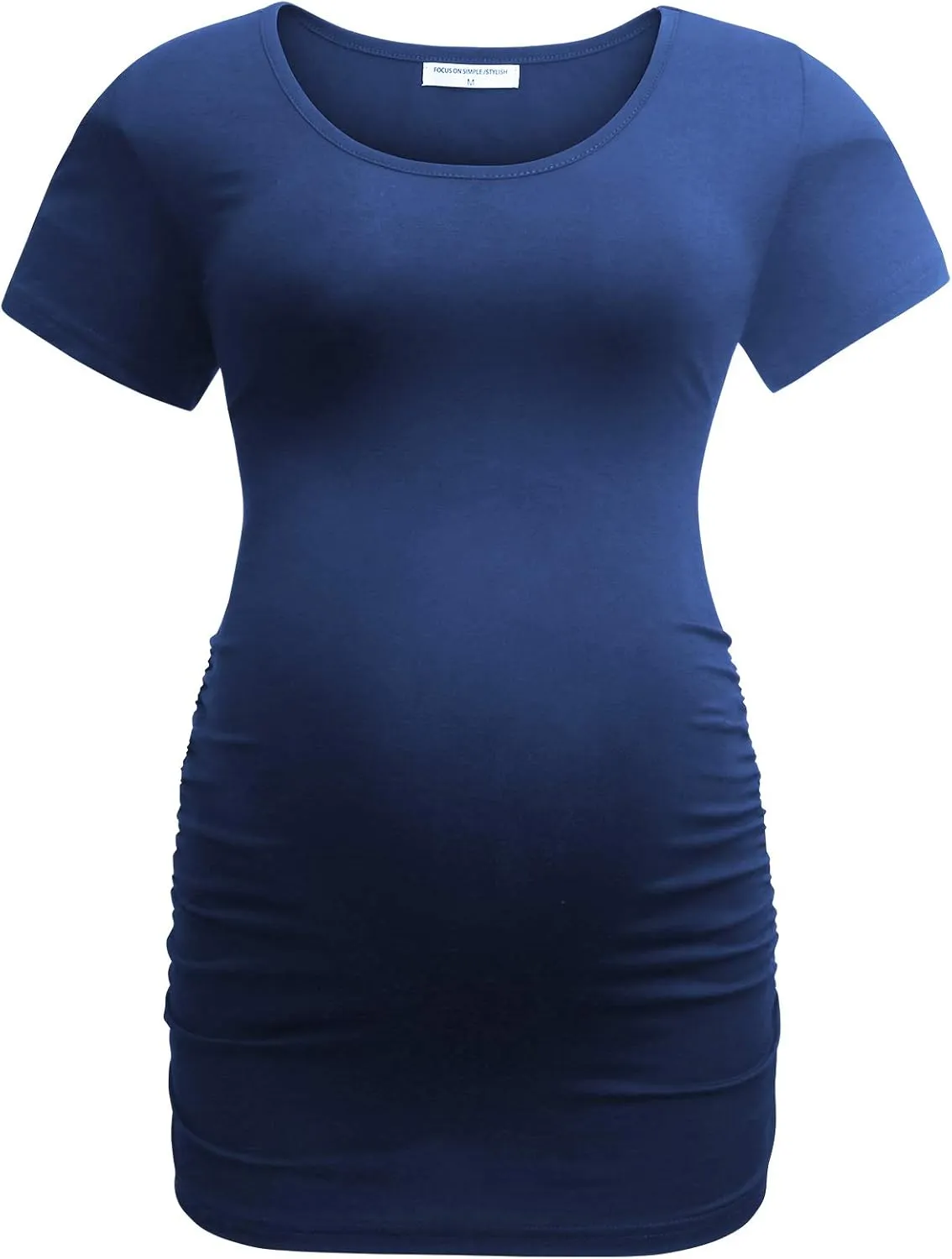 Bearsland Womens Maternity Tshirt 3 Packs Classic Side Ruched Tee Top Mama Pregnancy Clothes