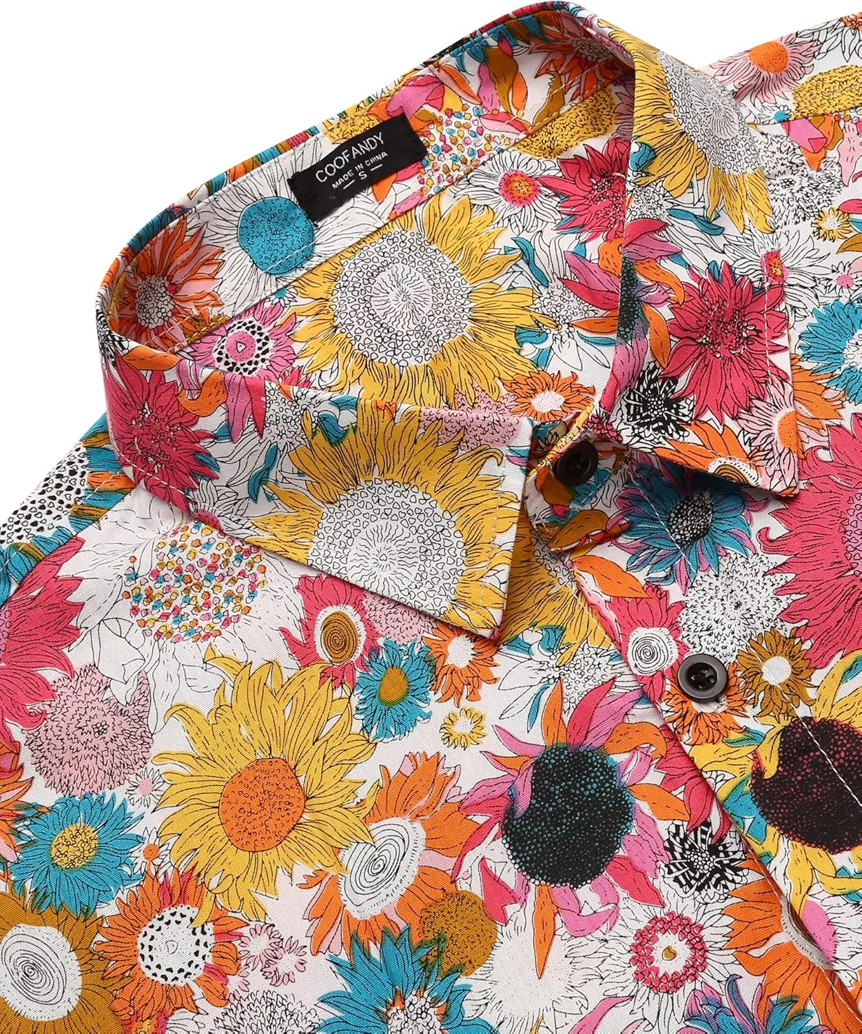 COOFANDY Mens Hawaiian Tropical Shirt Short Sleeve Casual Button Down Floral Summer Beach Shirts with Pocket