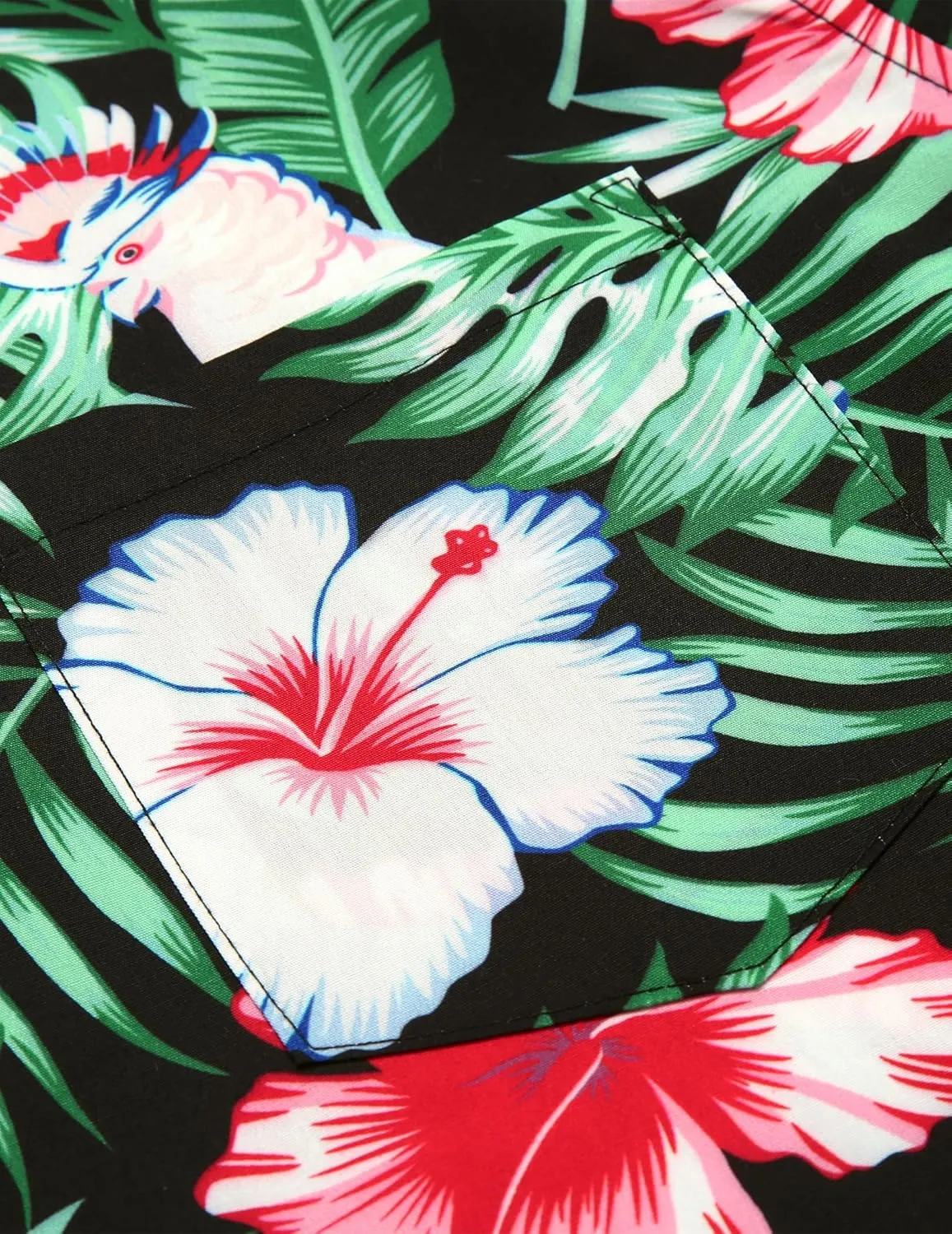 COOFANDY Mens Hawaiian Tropical Shirt Short Sleeve Casual Button Down Floral Summer Beach Shirts with Pocket