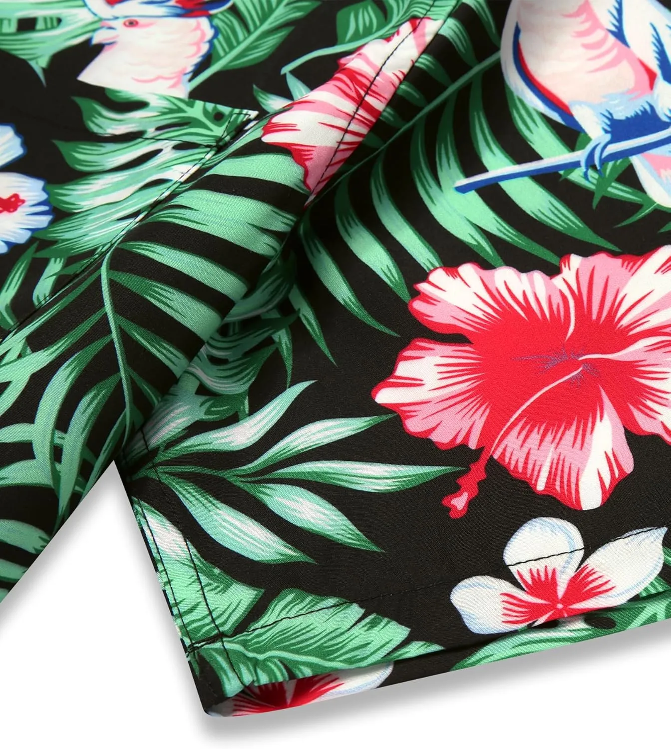 COOFANDY Mens Hawaiian Tropical Shirt Short Sleeve Casual Button Down Floral Summer Beach Shirts with Pocket
