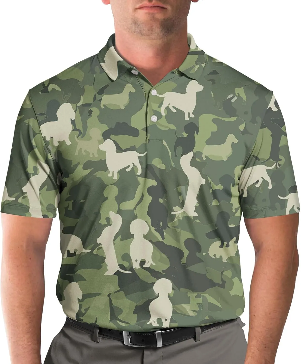 Funny Golf Shirts for Men, Hawaiian Polo Shirts for Men Unisex Casual Shirt Mens Polo Shirts Short Sleeve