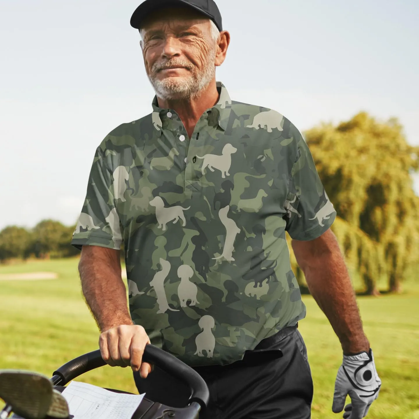 Funny Golf Shirts for Men, Hawaiian Polo Shirts for Men Unisex Casual Shirt Mens Polo Shirts Short Sleeve