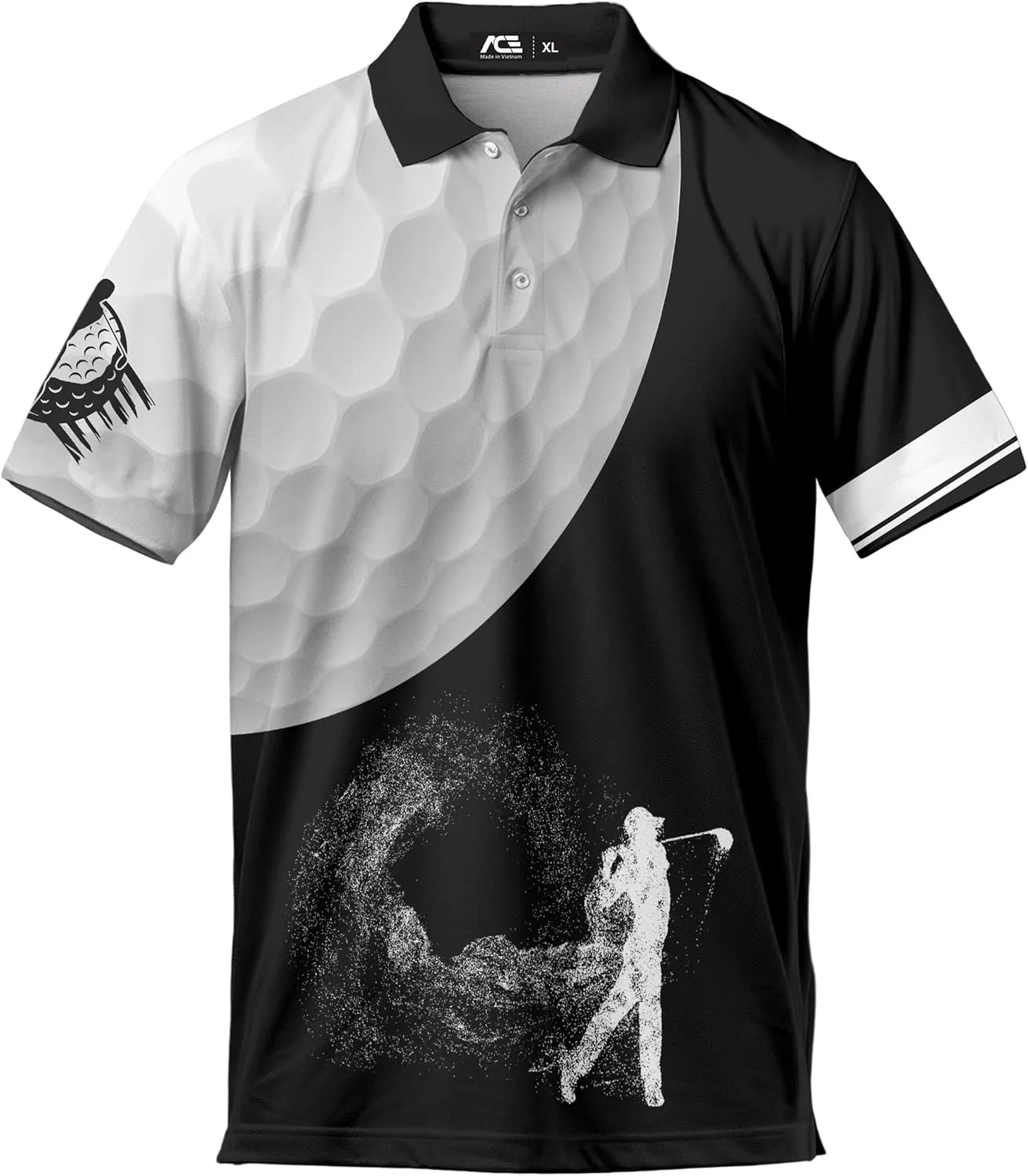 Funny Golf Shirts for Men, Hawaiian Polo Shirts for Men Unisex Casual Shirt Mens Polo Shirts Short Sleeve