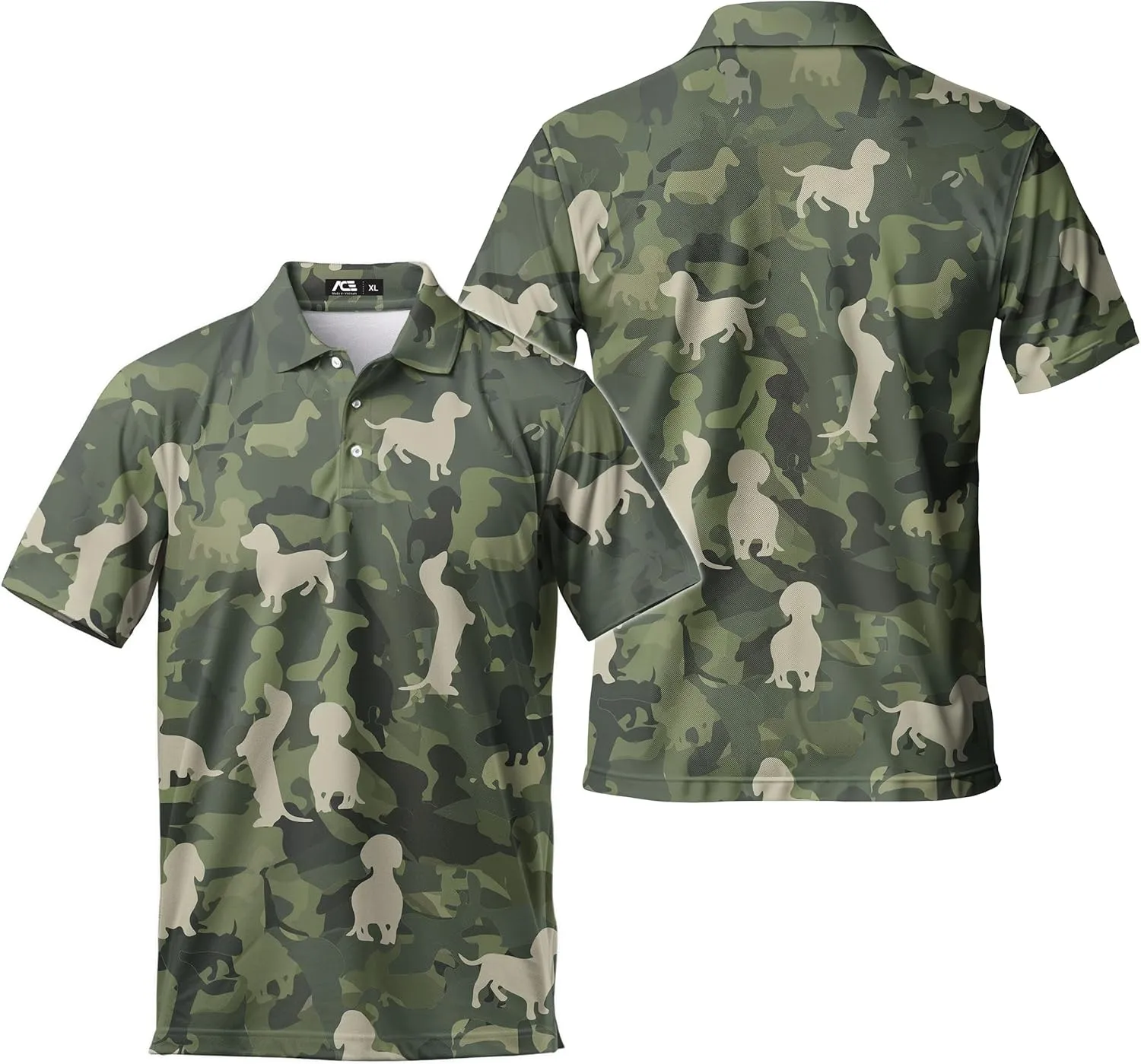 Funny Golf Shirts for Men, Hawaiian Polo Shirts for Men Unisex Casual Shirt Mens Polo Shirts Short Sleeve