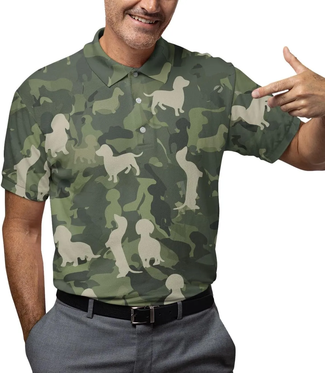 Funny Golf Shirts for Men, Hawaiian Polo Shirts for Men Unisex Casual Shirt Mens Polo Shirts Short Sleeve