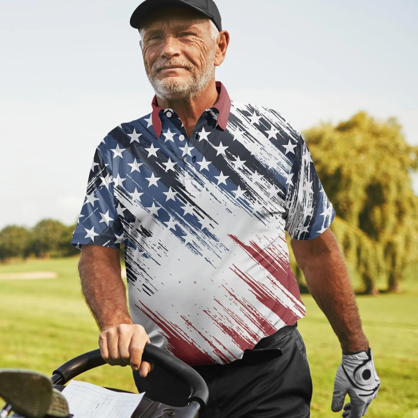 Funny Golf Shirts for Men, Hawaiian Polo Shirts for Men Unisex Casual Shirt Mens Polo Shirts Short Sleeve