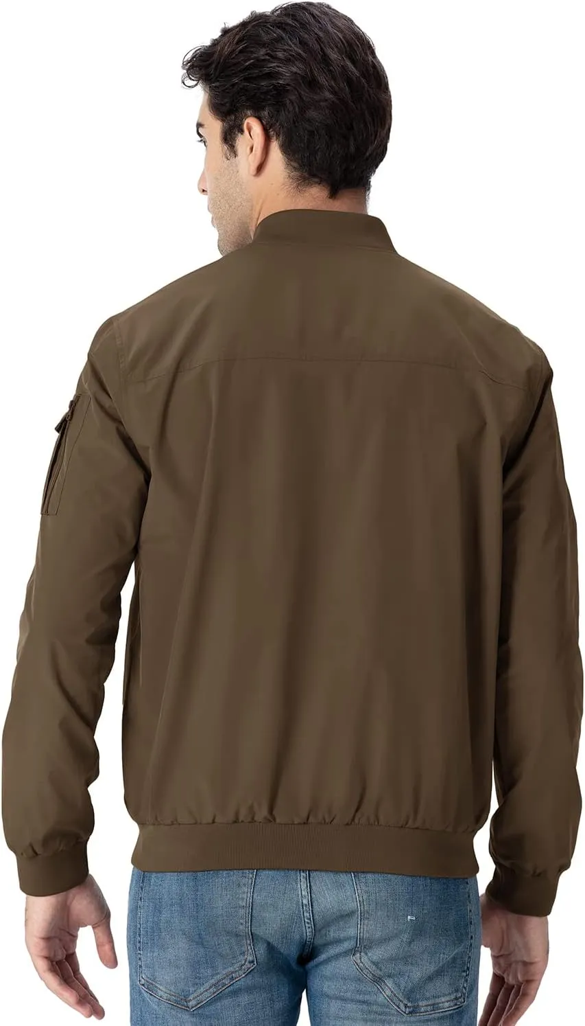 Gopune Men's Windproof Bomber Jacket Lightweight Windbreaker Outdoor Golf Fashion Coat