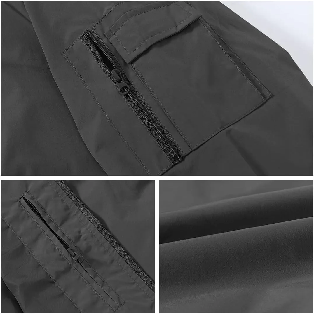 Gopune Men's Windproof Bomber Jacket Lightweight Windbreaker Outdoor Golf Fashion Coat