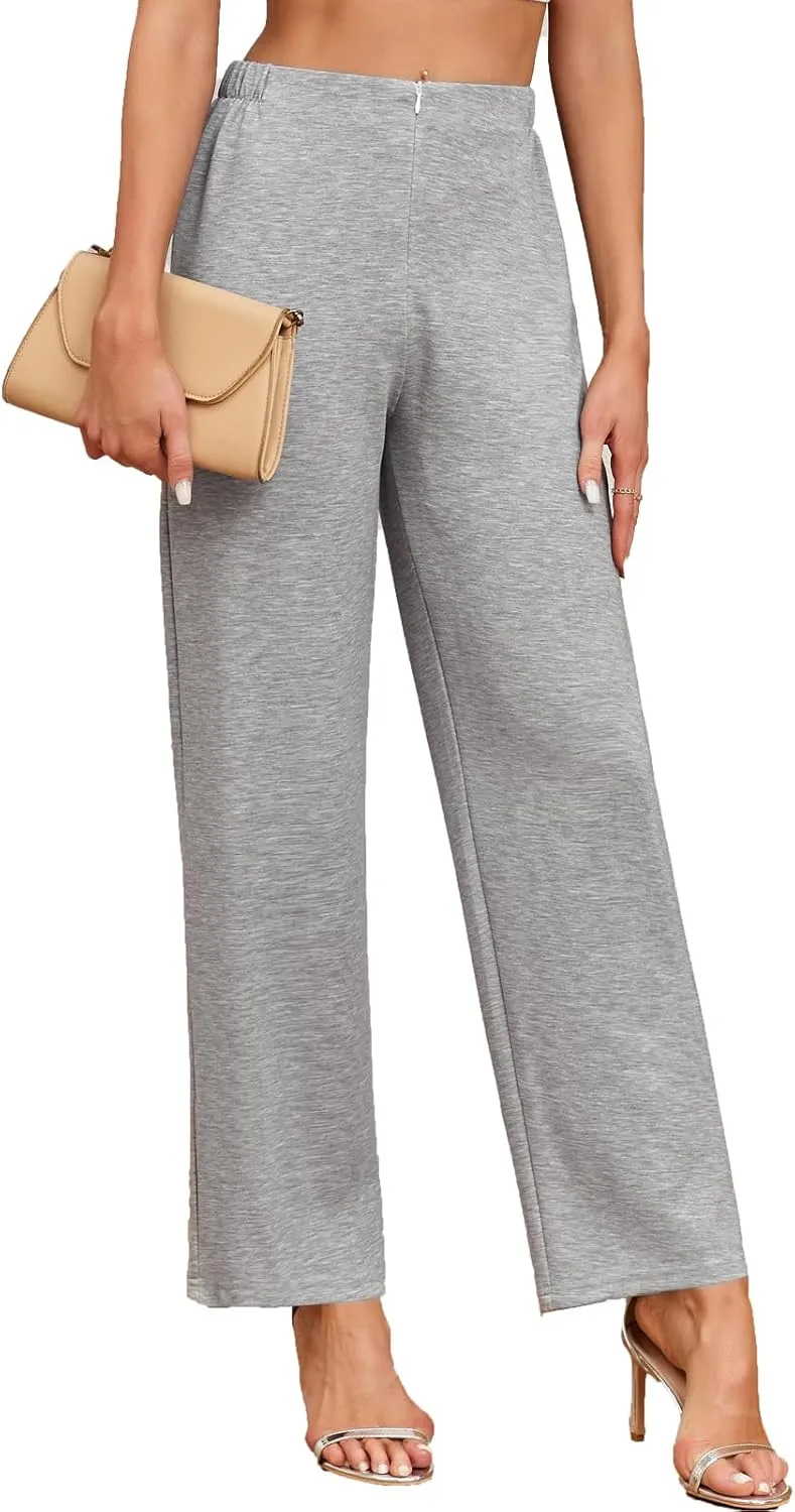 Hody Lovy Womens Dress Pants Dressy Trousers Casual Lounge Slacks Business Office Work Pants Wide Leg