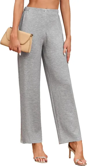 Hody Lovy Womens Dress Pants Dressy Trousers Casual Lounge Slacks Business Office Work Pants Wide Leg