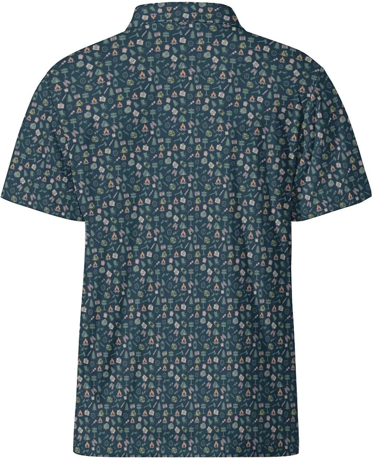 Men's Golf Shirts Moisture Wicking Quick Dry Performance Golf Polo Shirts for Men Fashion Print Short Sleeve Polo Shirts