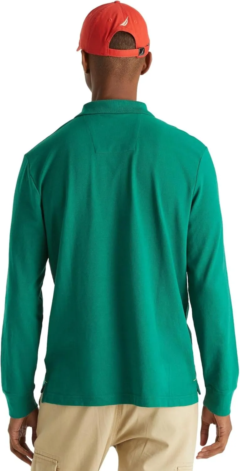 Nautica Men's Classic Fit Long-Sleeve Deck Polo