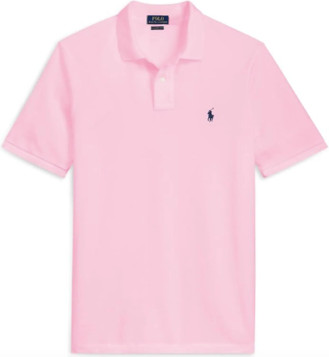 Ralph Lauren Men's Classic Fit Mesh Pony Logo Polo Shirt (XL, CarmelPink)