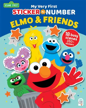 Sesame Street Elmo & Friends - My Very First Sticker by Number Activity Book for Kids, Includes Pull-Out Pages and 300 Stickers, Toddlers and Kids Paperback  Sticker Book, December 17, 2024