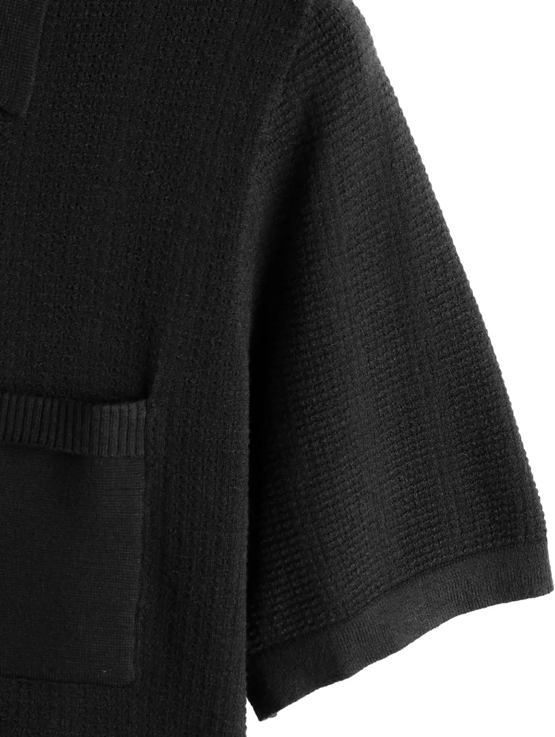 VATPAVE Mens Knit Polo Shirts Casual Short Sleeve Classic Ribbed Golf Shirt