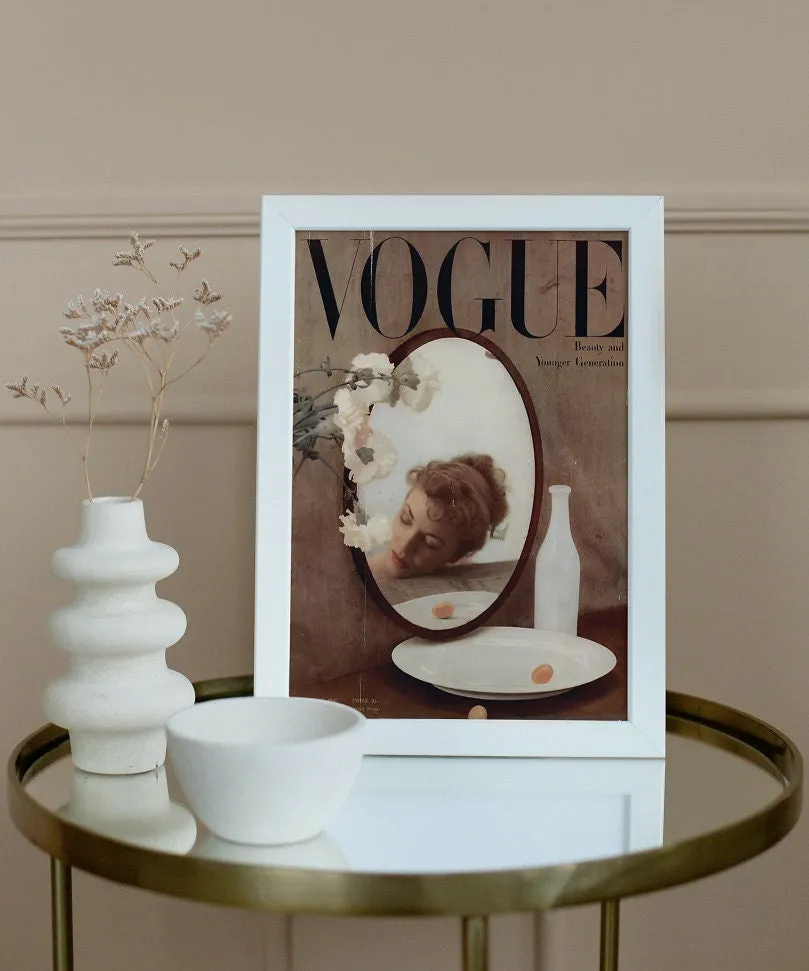 Vogue Luxury Fashion Poster PRINTABLE ART, Vintage Magazine Art Cover, Glamour Art, Luxury Fashion Wall Art, Retro Magazine Posters, Brown
