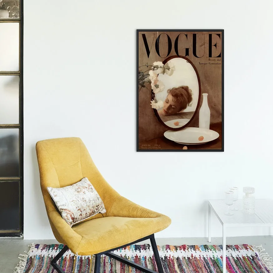 Vogue Luxury Fashion Poster PRINTABLE ART, Vintage Magazine Art Cover, Glamour Art, Luxury Fashion Wall Art, Retro Magazine Posters, Brown