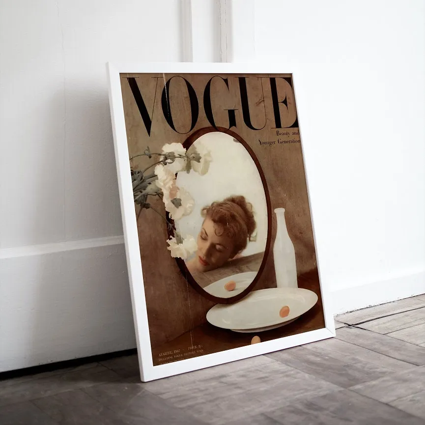 Vogue Luxury Fashion Poster PRINTABLE ART, Vintage Magazine Art Cover, Glamour Art, Luxury Fashion Wall Art, Retro Magazine Posters, Brown